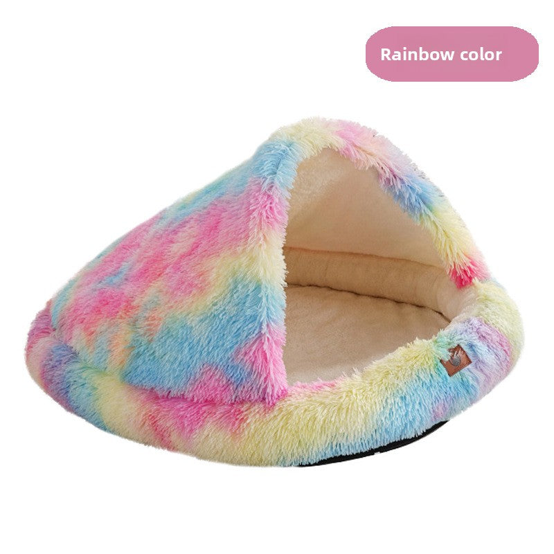 Enclosed Plush Pet Bed with Waterproof Option