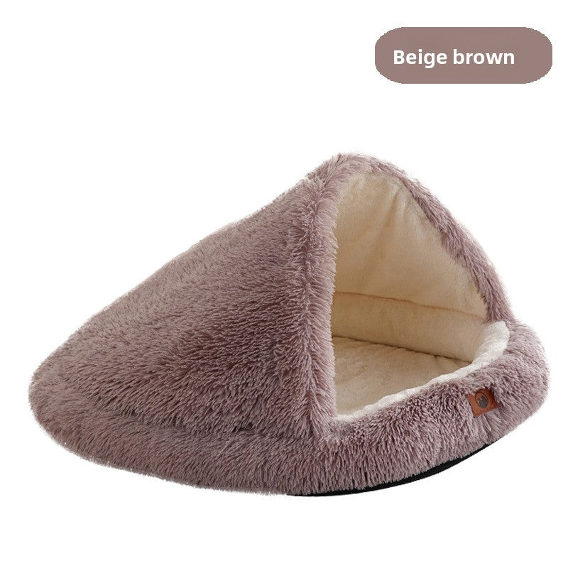 Enclosed Plush Pet Bed with Waterproof Option