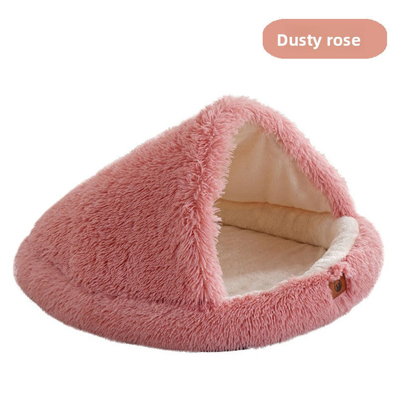 Enclosed Plush Pet Bed with Waterproof Option