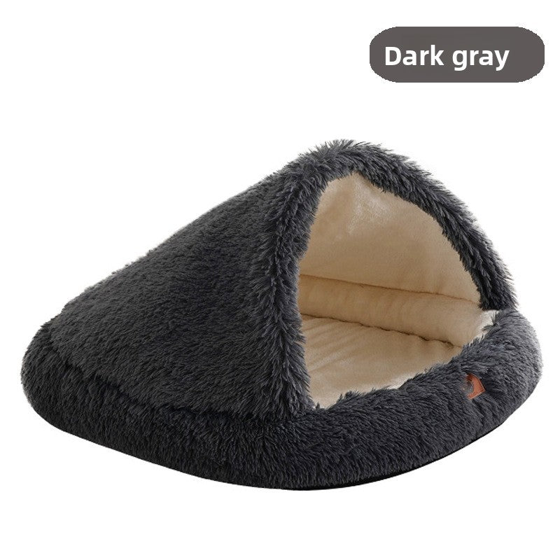 Enclosed Plush Pet Bed with Waterproof Option