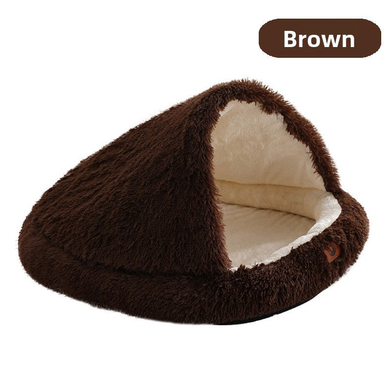 Enclosed Plush Pet Bed with Waterproof Option