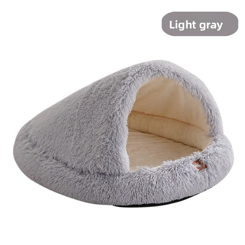 Enclosed Plush Pet Bed with Waterproof Option