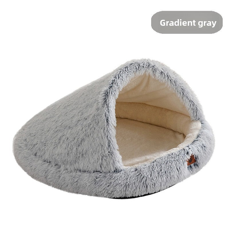 Enclosed Plush Pet Bed with Waterproof Option