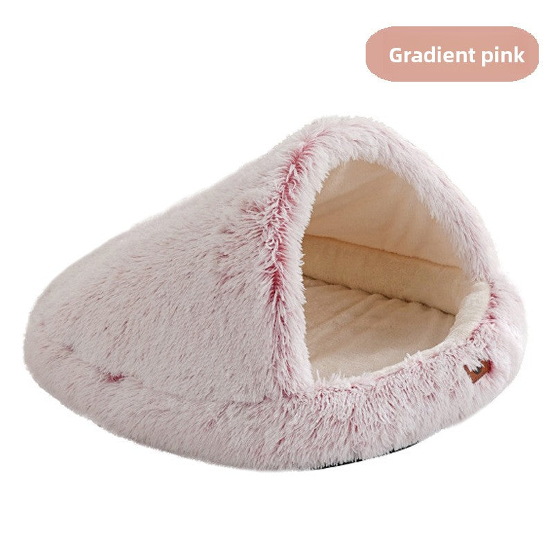 Enclosed Plush Pet Bed with Waterproof Option