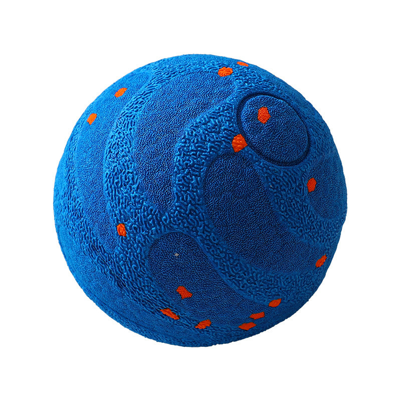 Interactive chewable ball for teeth grinding
