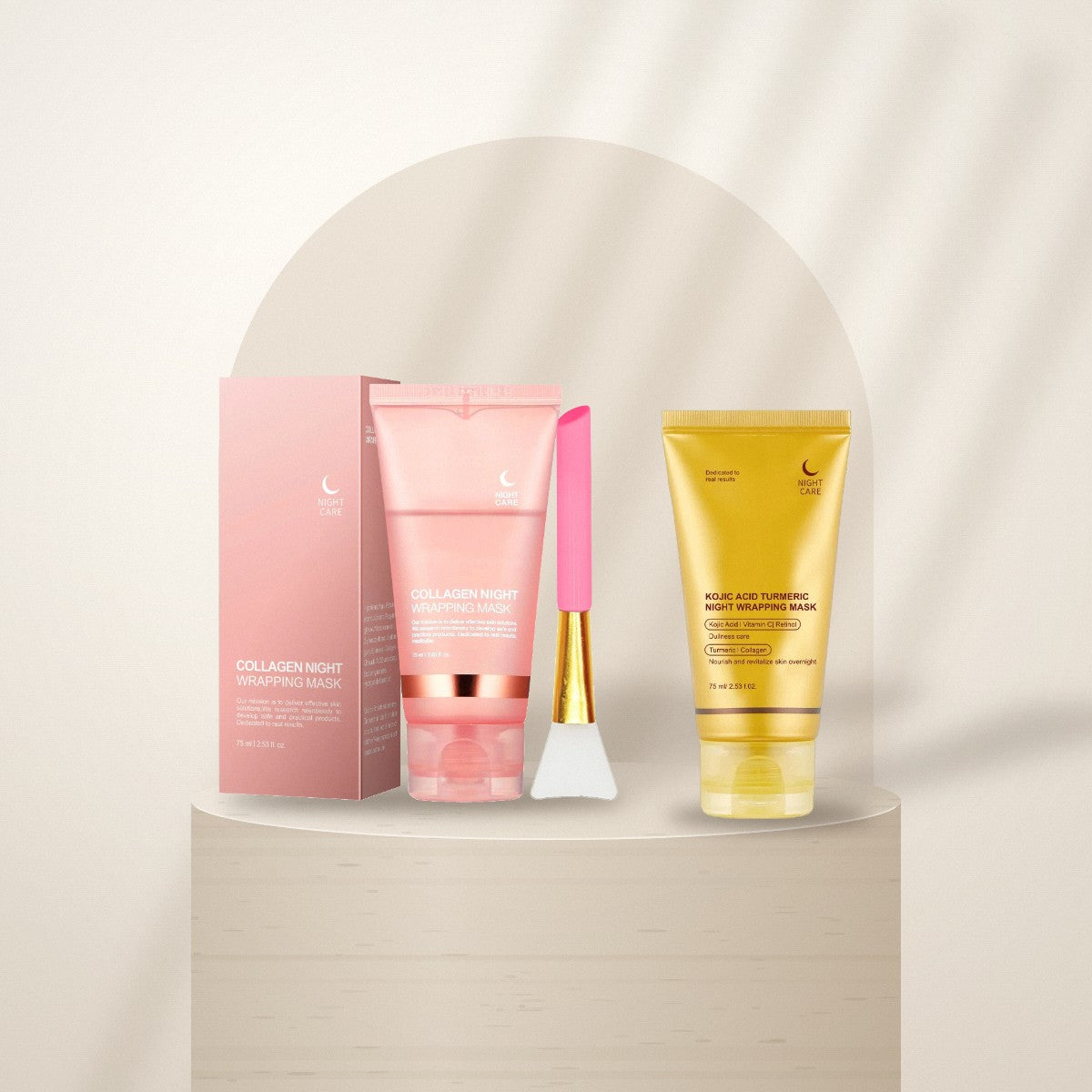 Le Masque Peel-Off Collagène, variantes Rose et Curcuma