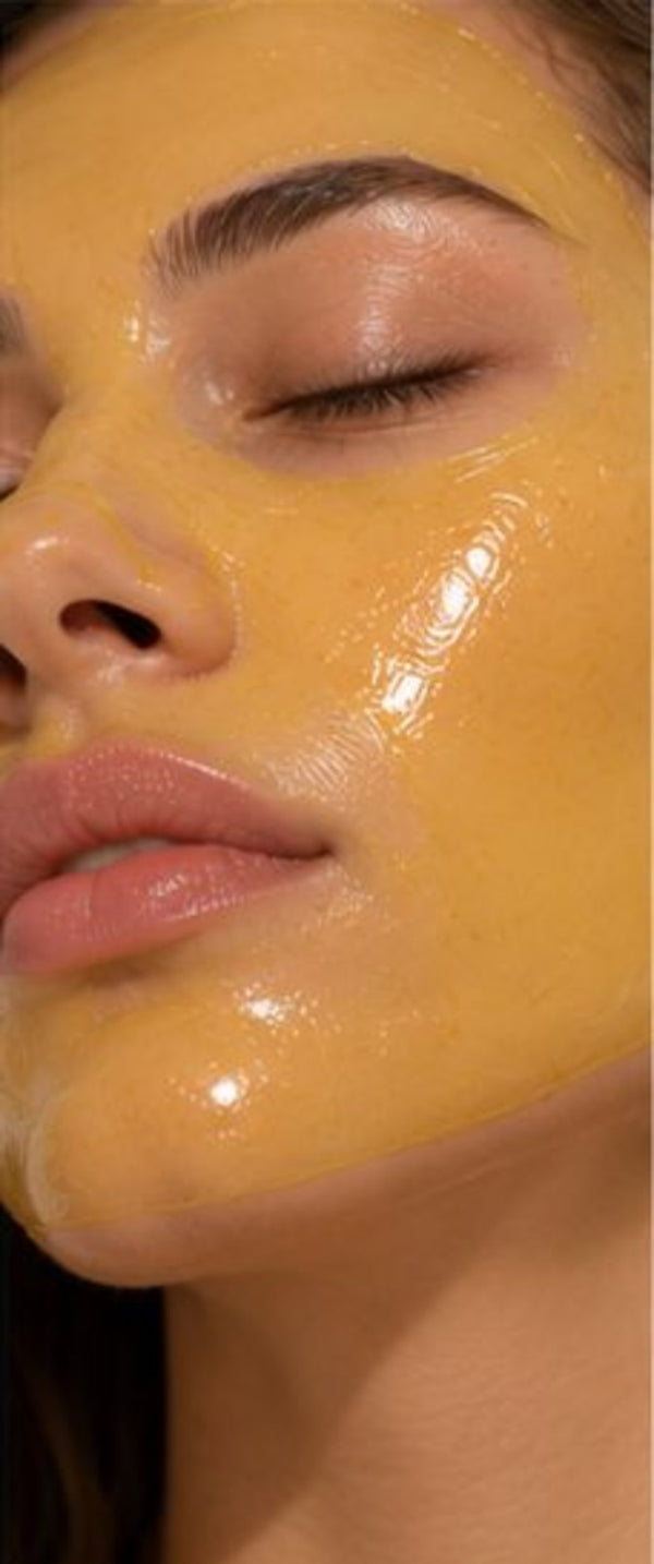 Masque peel-off en temps de pose, yeux fermés